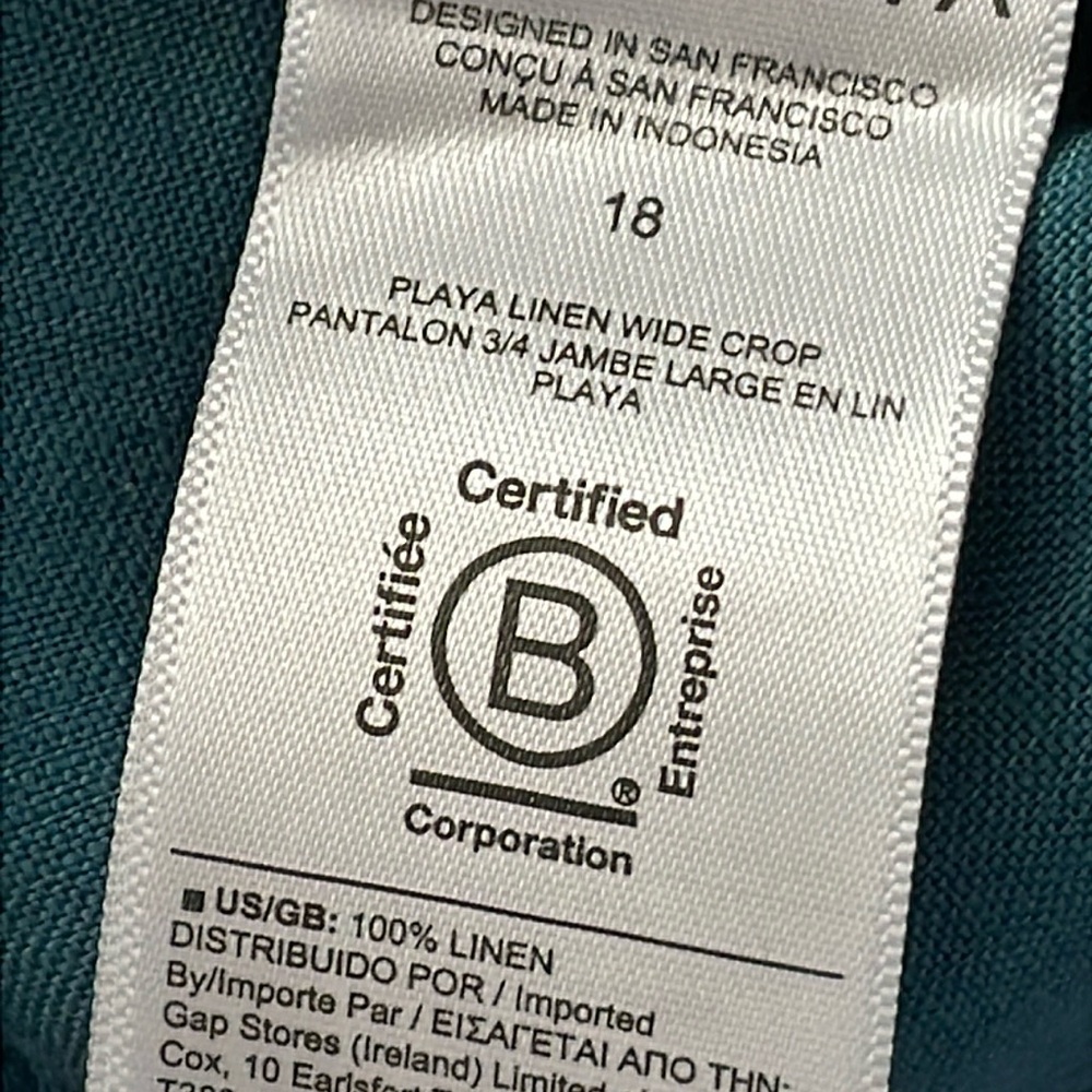 ATHLETA PLAYA LINEN WIDE LEG CROP PANT - Picture 8 of 10